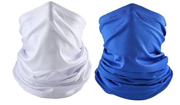 foulards rafraichissants bleu et blanc