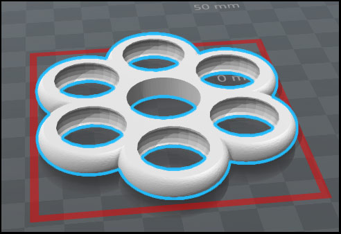 Schéma pour impression 3D de Hand Spinner à 6 branches