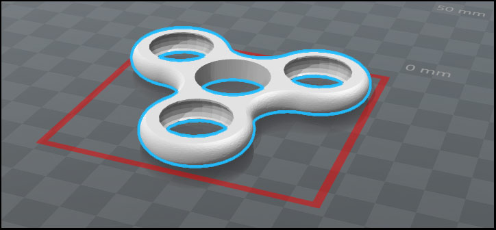 Schéma pour impression 3D de Hand Spinner à 3 branches