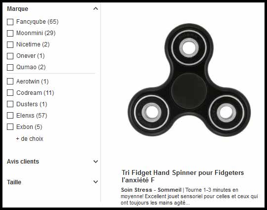 Sélection de Hand Spinners pas cher chez Cdiscount