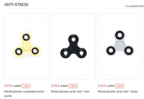 Hand Spinners chez Stand Privé