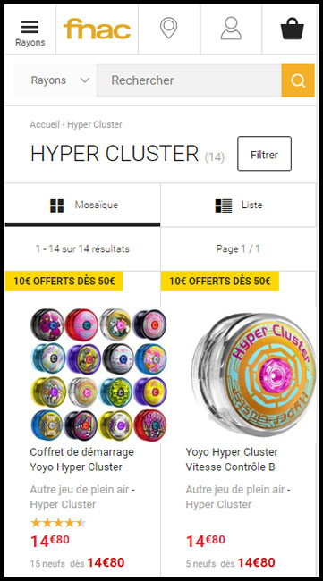 Hyper Cluster - yoyo Fnac
