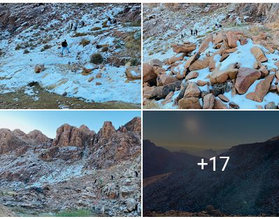 neige sur le Jebel al Lawz en Arabie Saoudite