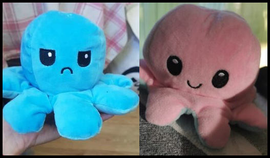 Peluche Pieuvre réversible