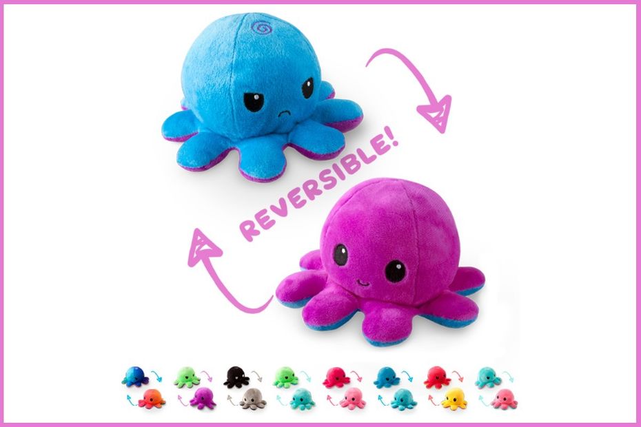 Peluche Pieuvre ou Poulpe réversible