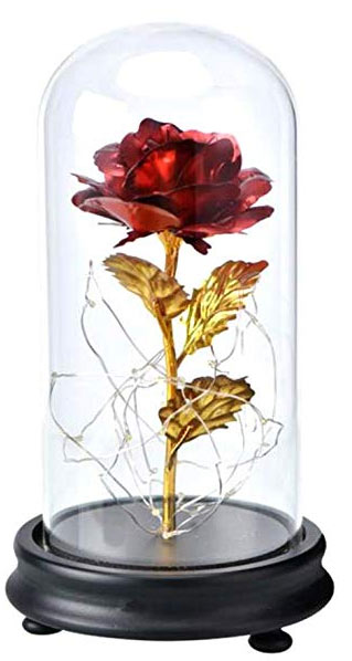 rose éternelle dorée